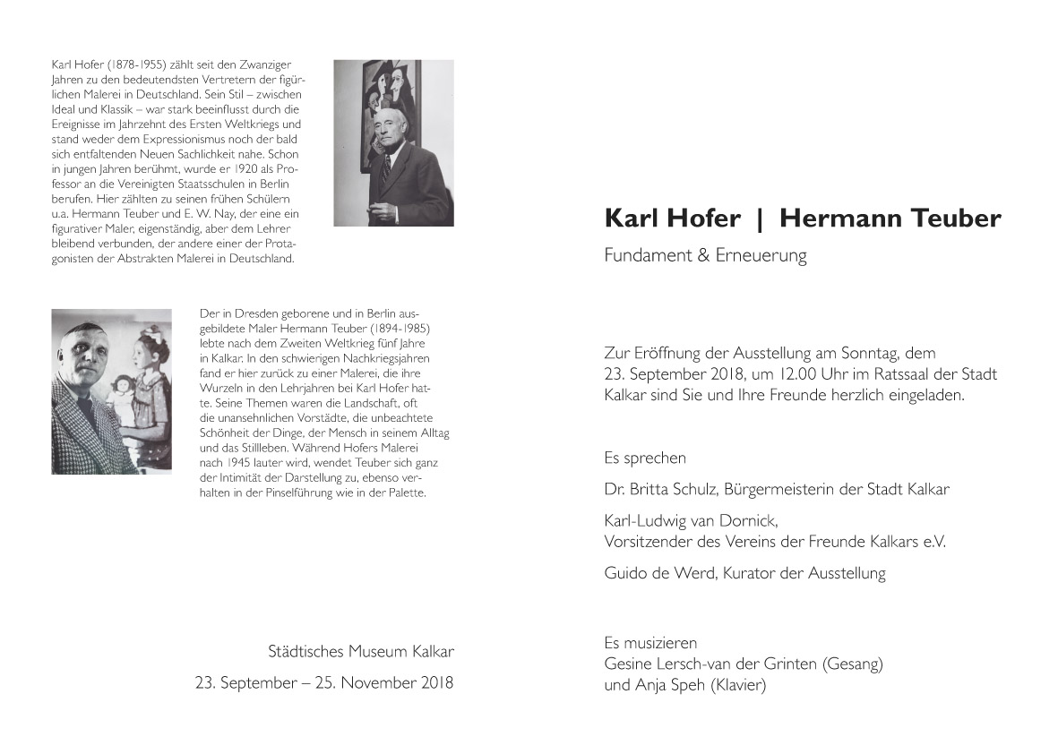 Einladung Ausstellung Hofer, Teuber, 2