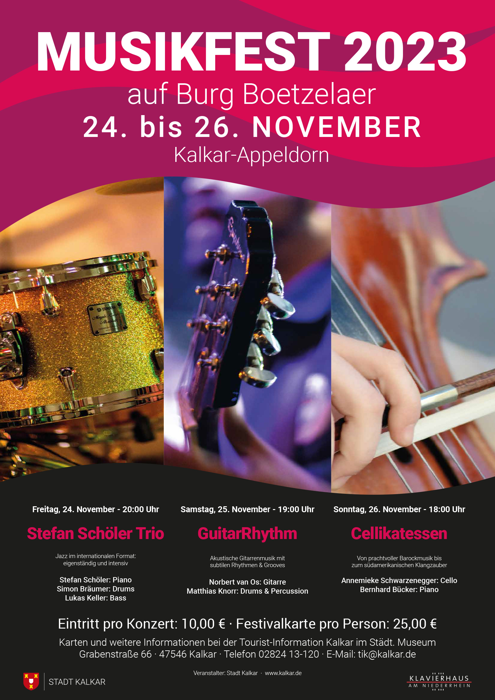 Plakat Musikfest Burg Boetzelaer 11.2023